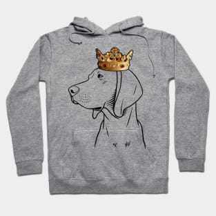 Redbone Coonhound Dog King Queen Wearing Crown Hoodie